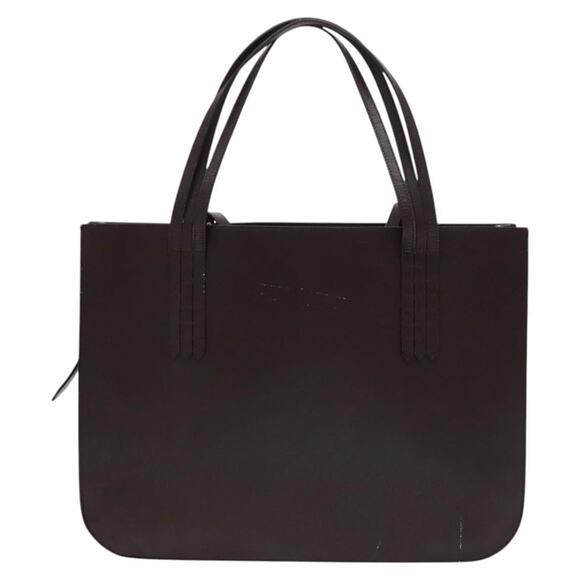 CHANEL Tote Bag Leather Brown Gold CC - Picture 2 of 16